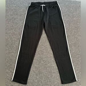 American Apparel Black Joggers with White Accents